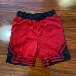 Jordan Kids Basketball Black and Red Shorts size large
